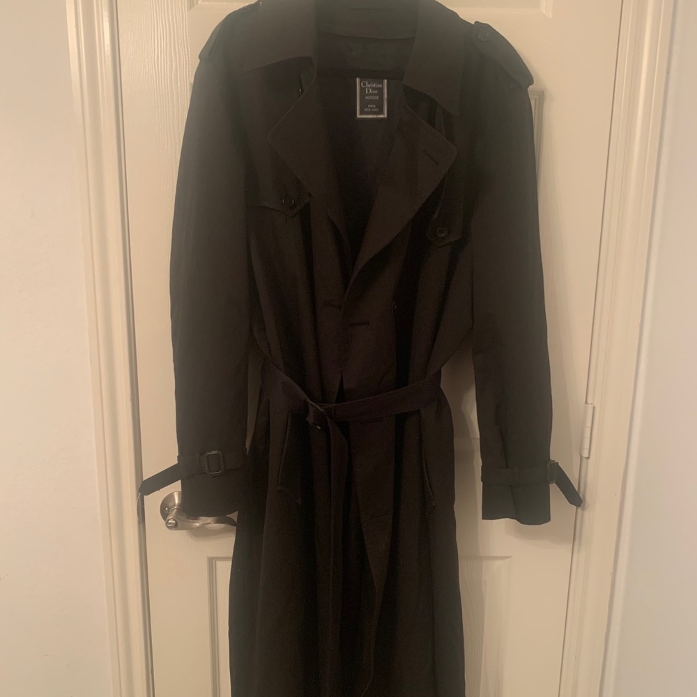 Christian Dior Black Trench Coat Unisex